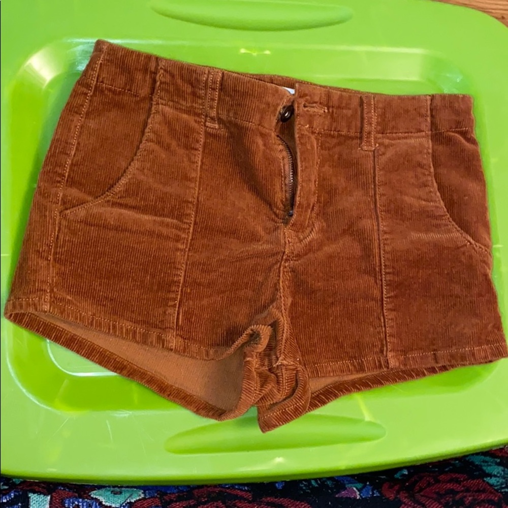 Forever 21 corduroy mini shorts rust color